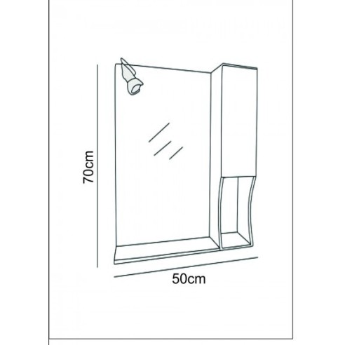 Огледален шкаф - icmc 1060 60 v "валентино" - 2