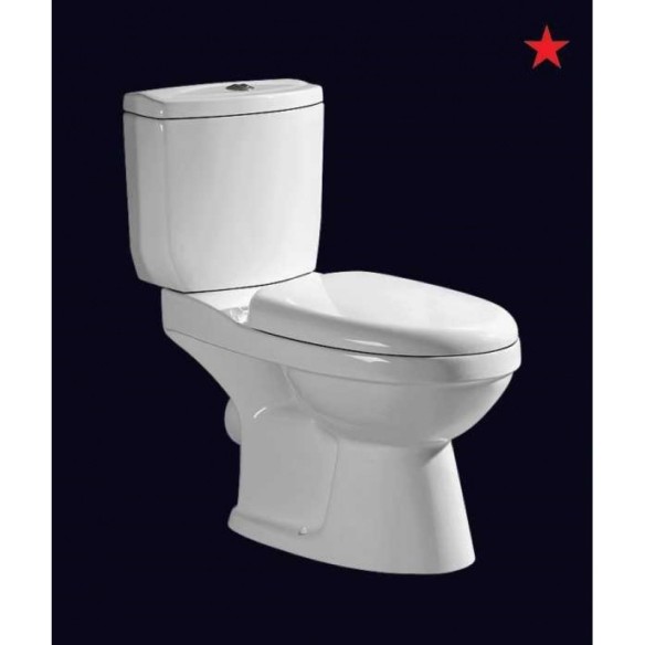 Моноблок долно оттичане със седалка и биде 70х40х76см INTER CERAMIC - 2