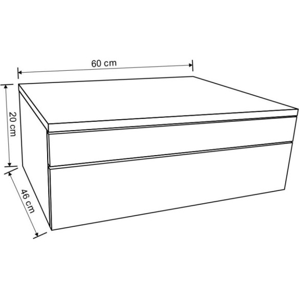 Плот за баня Елма 60х20х46см амари дъб INTER CERAMIC - 3