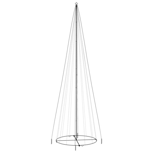 Коледна елха конус, цветна, 1134 LED, 230x800 см