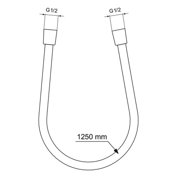 Шлаух за ръчен душ 1.25 м Idealflex Vidima - 2