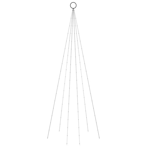 Коледна елха на флагщок, синьо, 108 LED, 180 см