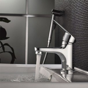 Смесител за умивалник с бидетна слушалка Quadrat INTER CERAMIC 2