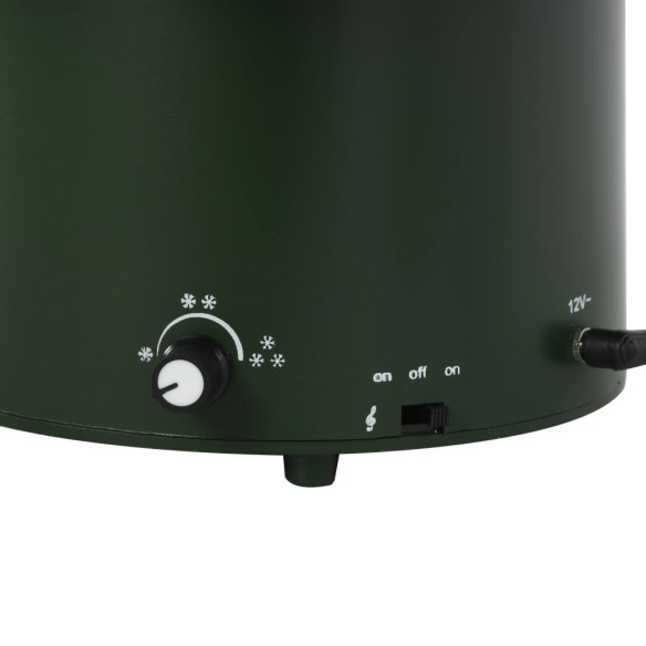 Коледна елха с валящ сняг и основа от чадър, зелена, 75 см