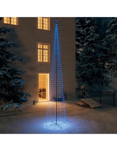 Коледна елха конус, 752 сини LED, декорация, 160x500 см