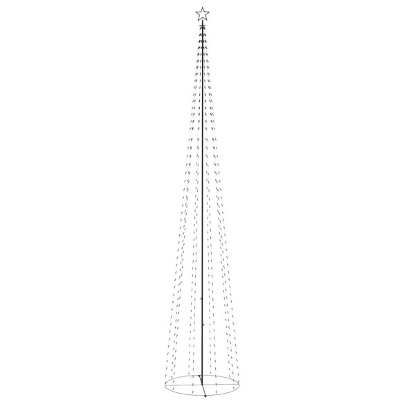 Коледна елха конус, 752 сини LED, декорация, 160x500 см