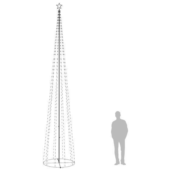 Коледна елха конус, 752 сини LED, декорация, 160x500 см