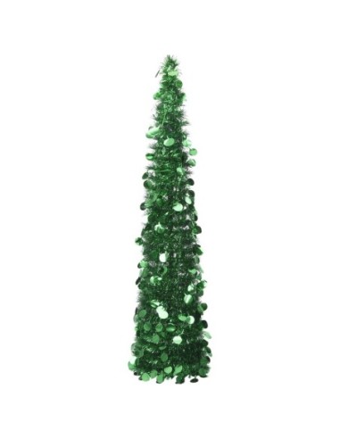 Разгъваема изкуствена коледна елха, зелена, 150 см, PET