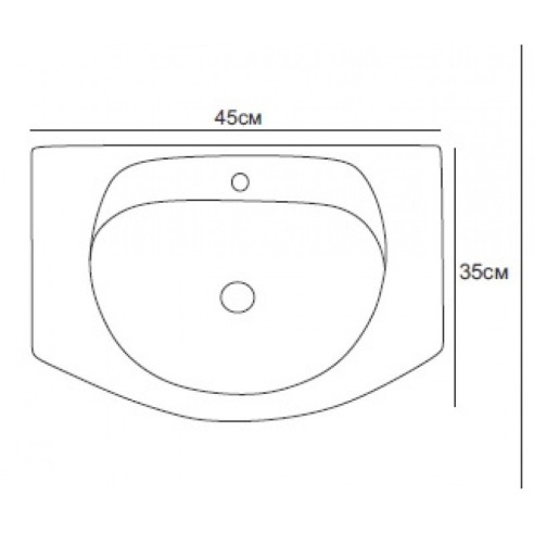 Порцеланов умивалник Доли 45х35см бял INTER CERAMIC - 2
