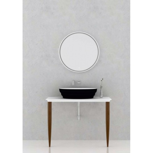 Умивалник от полимермраморен камък 60х40х1,5см бял мат INTER CERAMIC - 3