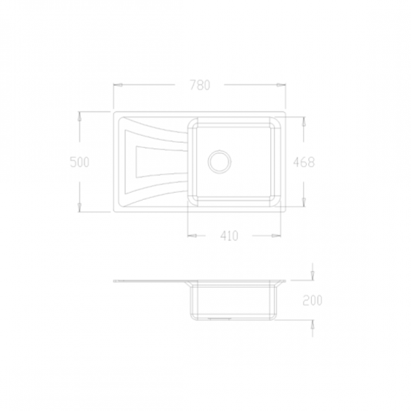 Умивалник гранит 20х50х78см сива INTER CERAMIC - 2