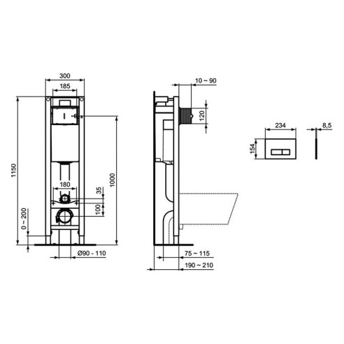 WC комплект за вграждане Asolo Vidima - 8