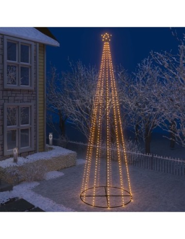 Коледна елха конус, 752 LED топло бяло, декорация, 160x500 см