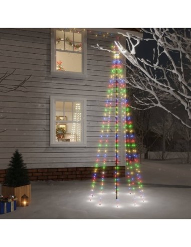 Коледна елха с шип, многоцветна, 310 LED, 300 см