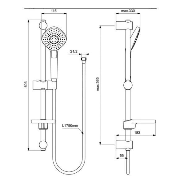 Душ комплект IdealRain Evo Diamond Vidima - 2