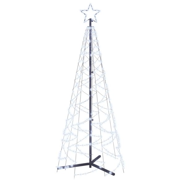 Коледна елха конус, студено бяло, 200 LED, 70x180 см