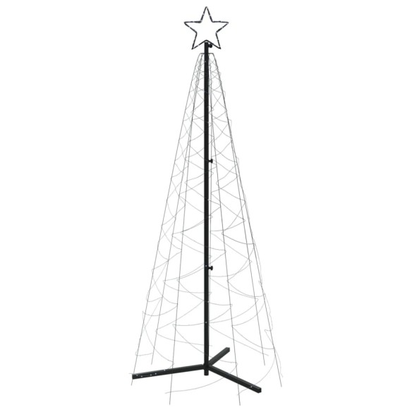 Коледна елха конус, студено бяло, 200 LED, 70x180 см