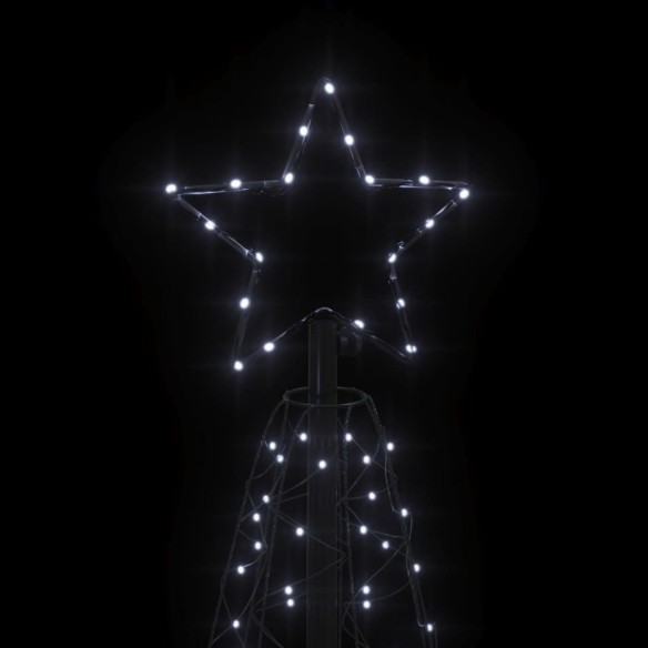 Коледна елха конус, студено бяло, 200 LED, 70x180 см