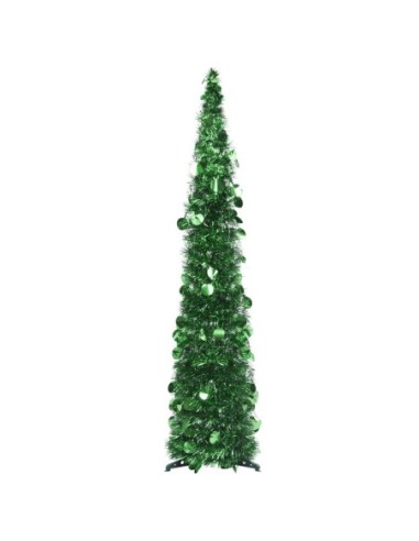 Разгъваема изкуствена коледна елха, зелена, 120 см, PET