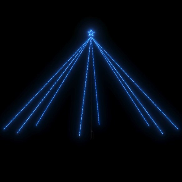 Светеща коледна елха за закрито и открито, 800 LED, синя, 5 м