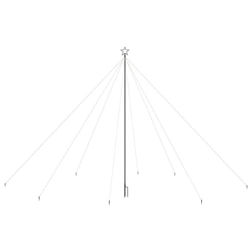 Светеща коледна елха за закрито и открито, 800 LED, синя, 5 м