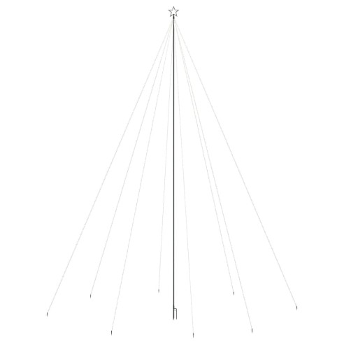 Светеща коледна елха за закрито и открито 1300 LED синя 8 м