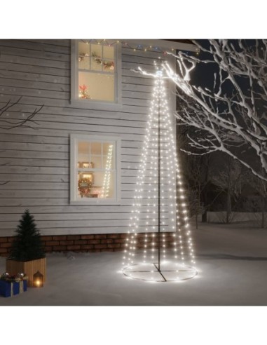 Конусовидна елха, студено бяло, 310 LED, 100x300 см