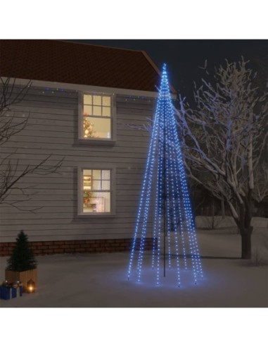 Коледна елха с шип, синя, 732 LED, 500 см