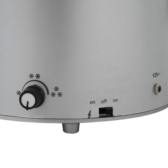 Коледна елха с валящ сняг и основа от чадър, бяла, 75 см