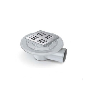 Хоризонтален сифон 10x10см Ø100 мм широка периферия Mesa Teknik - 1