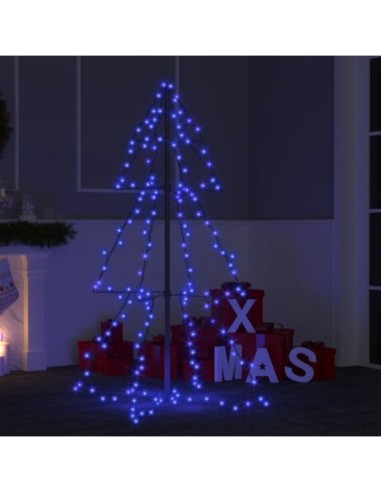 Коледна елха конус, 160 LED, за закрито и открито, 78x120 см