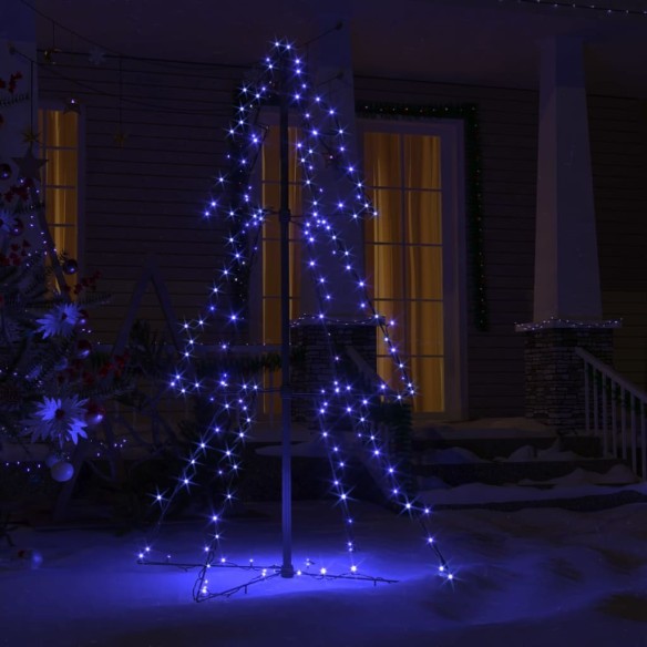Коледна елха конус, 160 LED, за закрито и открито, 78x120 см