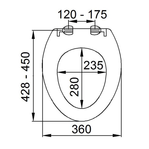 Бял капак за тоалетно седало Санитапласт - 2