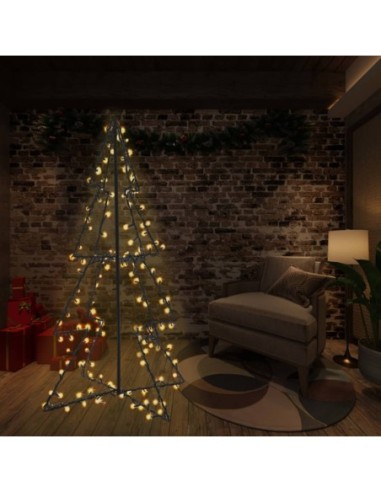 Коледна елха конус, 240 LED, за закрито и открито, 115x150 см