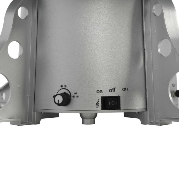 Коледна елха с валящ сняг и основа от чадър, бяла, 170 см