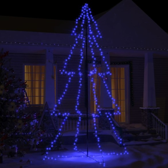 Коледна елха конус, 360 LED, закрито и открито, 143x250 см