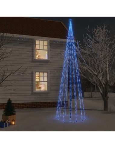 Коледна елха с шип, синя, 1134 LED, 800 см