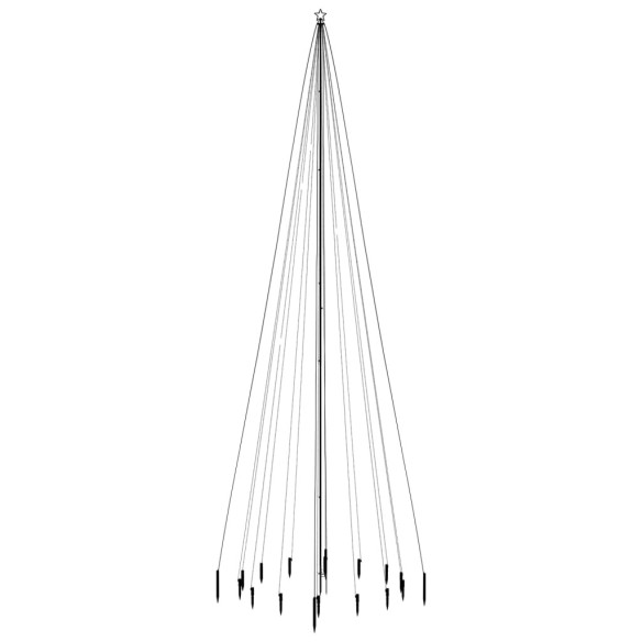 Коледна елха с шип, синя, 1134 LED, 800 см