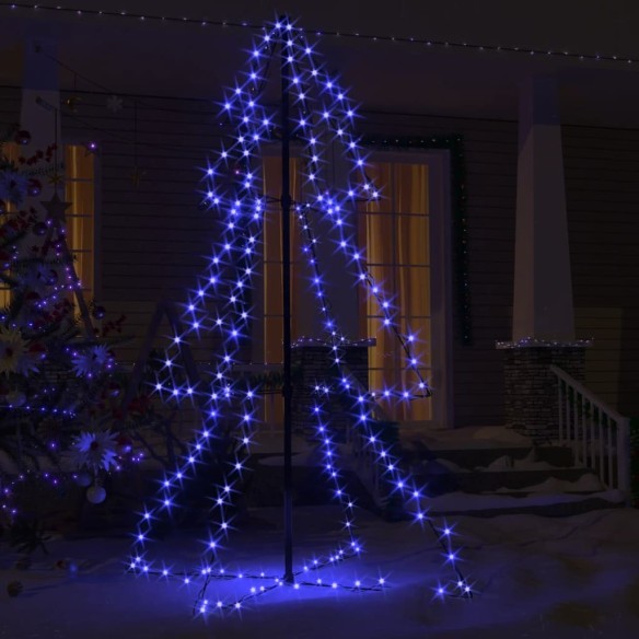 Коледна елха конус, 200 LED, за закрито и открито, 98x150 см