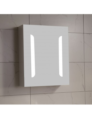 Горен огледален шкаф за баня Алора с LED 45х15х55см INTER CERAMIC - 1