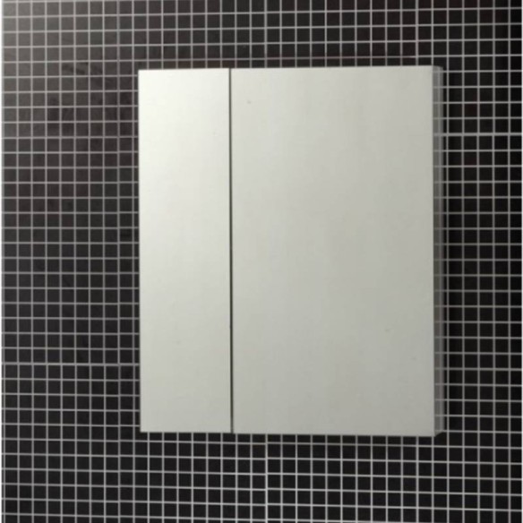 Горен огледален шкаф за баня с LED 65х70см бял INTER CERAMIC - 1
