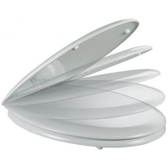 Тоалетна седалка Виола с плавно затваряне 45.5х37.3см цветя INTER CERAMIC - 2