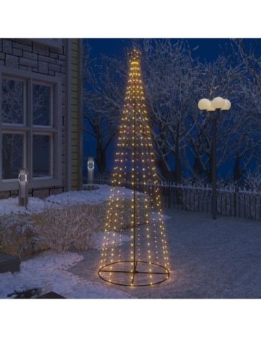Коледна елха конус, 330 LED топло бяло, декорация, 100x300 см