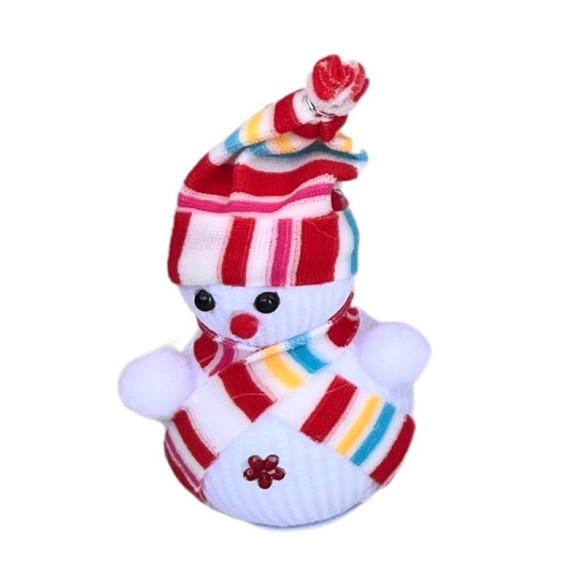 Декоративен снежен човек за елха 15 см ➤ топ цена ➤ dshome.bg