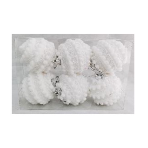 Топки за елха Ø6 см сребърни 6 бр. ➤ топ цена ➤ dshome.bg