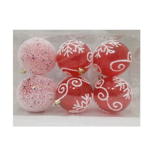 Топки с окраски за елха Ø8 см микс 6 бр. ➤ топ цена ➤ dshome.bg