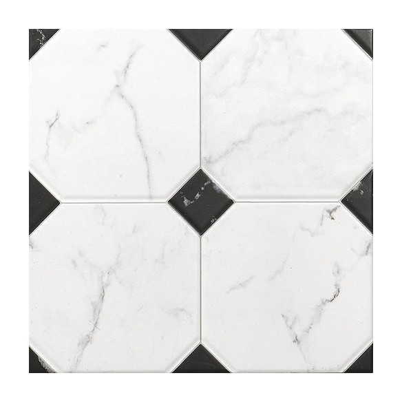 Подова плочка Betera Jet Blanco 33.3×33.3 - бял, черен- El Molino ➤ топ цена ➤ dshome.bg