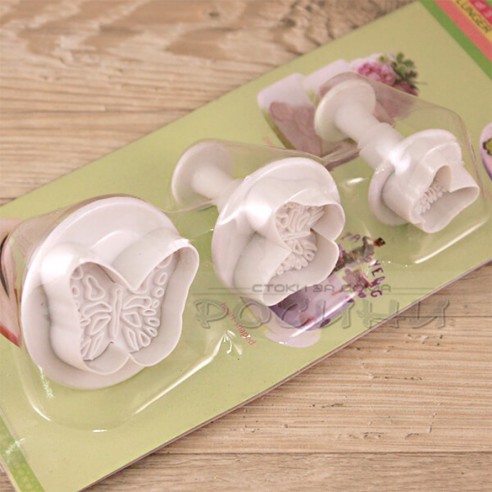 Форми за сладки Пеперуди с бутало и печат 3 бр. ➤ топ цена ➤ dshome.bg