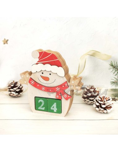 Коледен дървен календар Снежко
