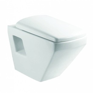 Стенна тоалетна чиния 53.5х34.4х36см бяла INTER CERAMIC - 1